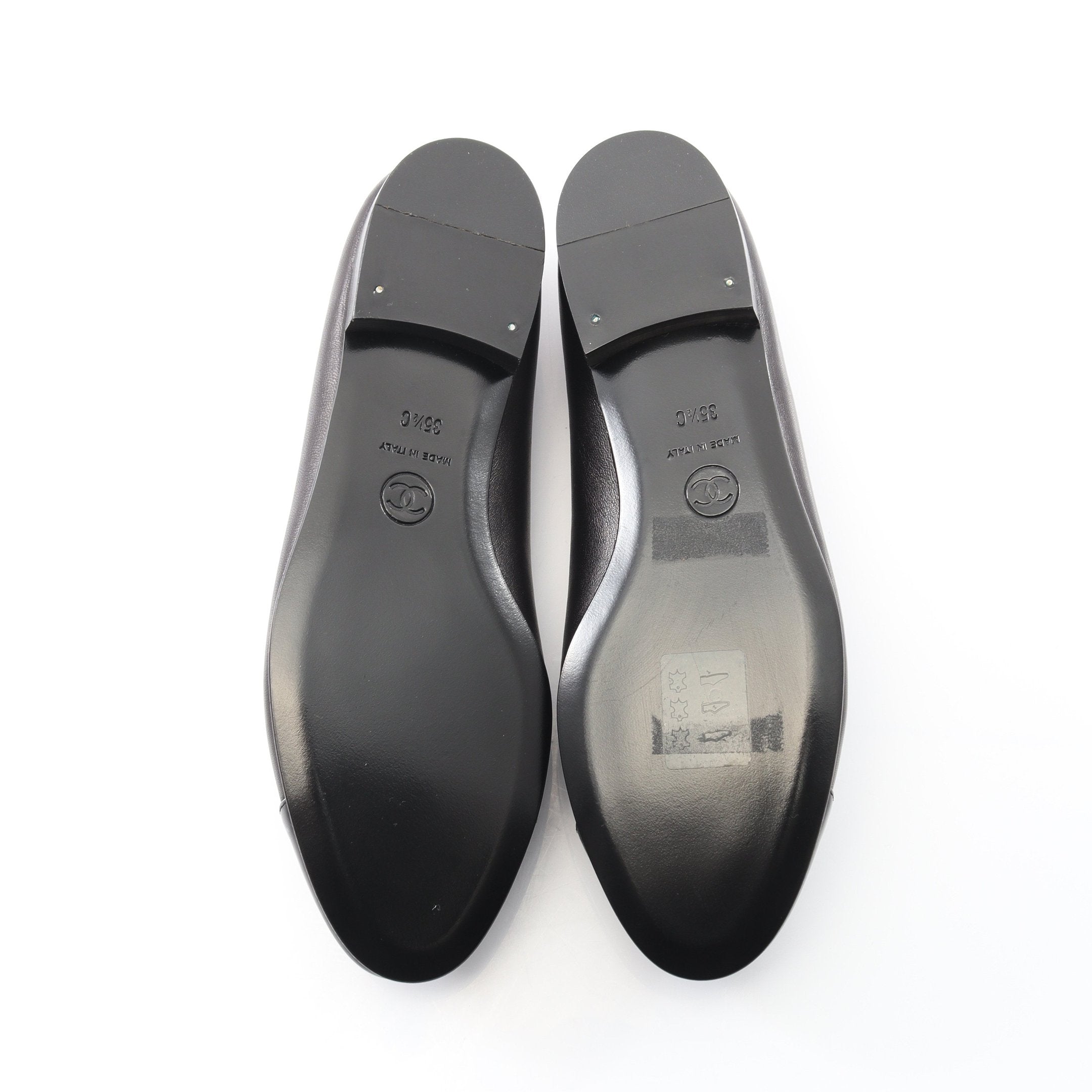 CHANEL シャネル バレエシューズ ココマーク エナメルレザー ブラック CHANEL シャネル ココマーク バレエシューズ エナメル