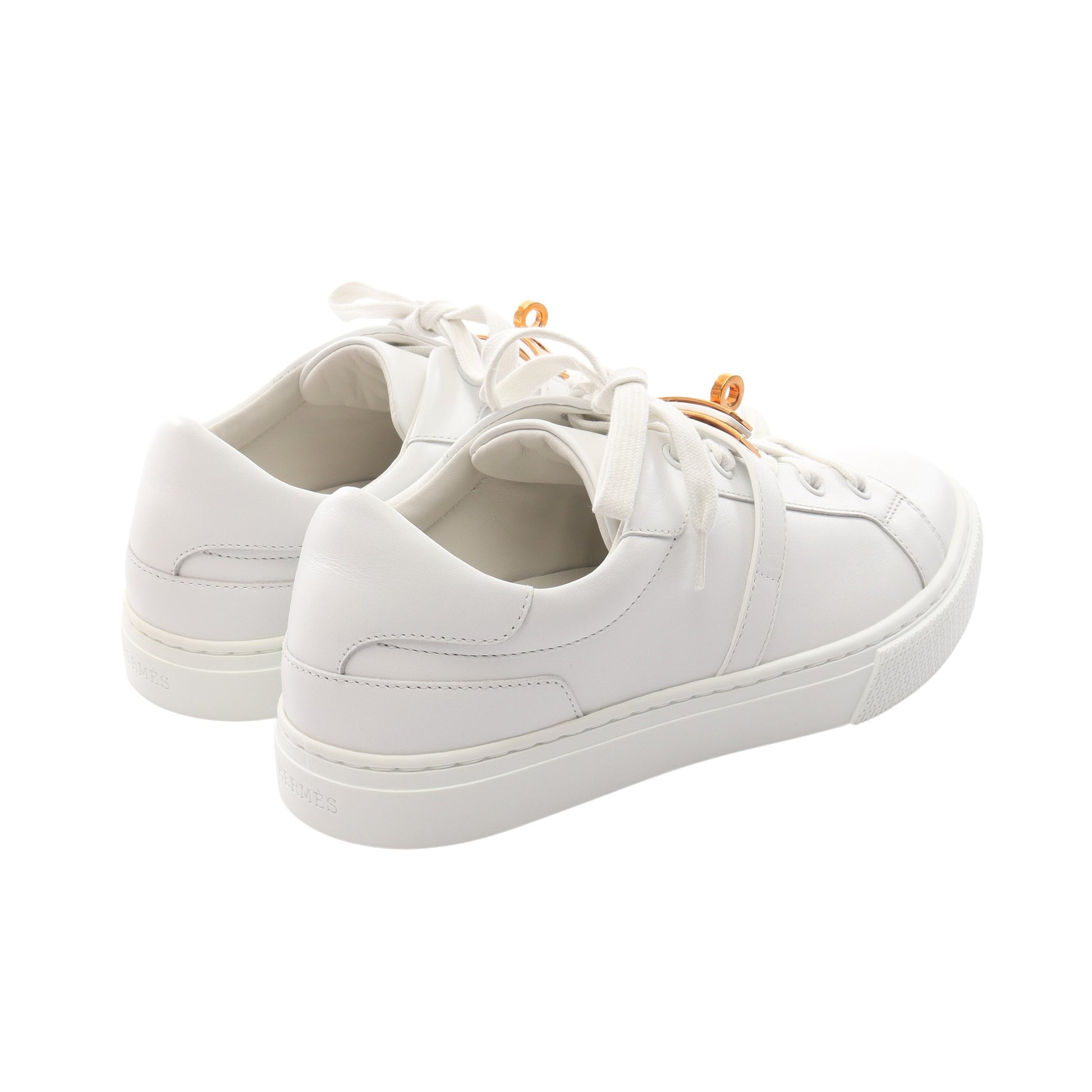 デイ ケリーバックル スニーカー レザー ホワイト エルメス – RECLO 