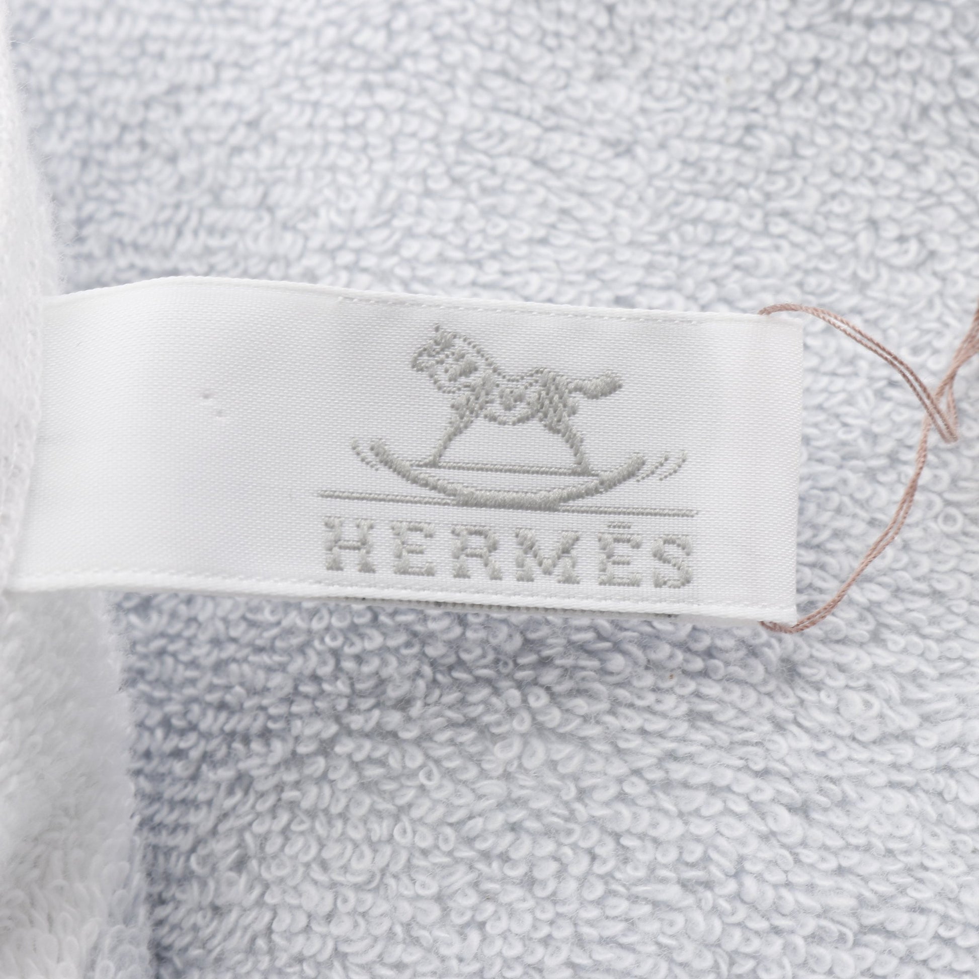 アヴァロン バス タオル コットン ブルーグレー ホワイト エルメス 財布・小物 HERMES