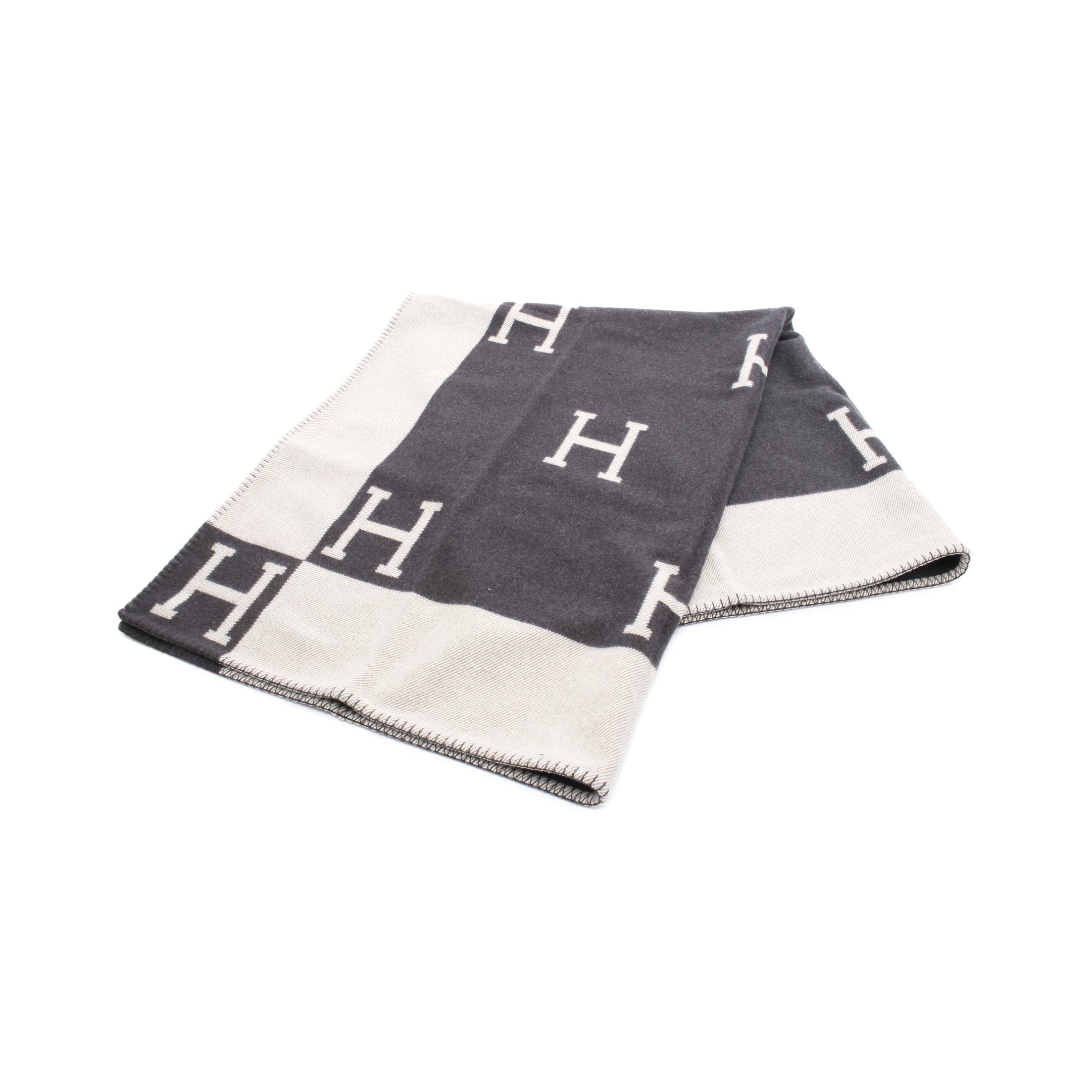 HERMÈS】エルメス ブランケット プレード アヴァロン カシミア×ウール