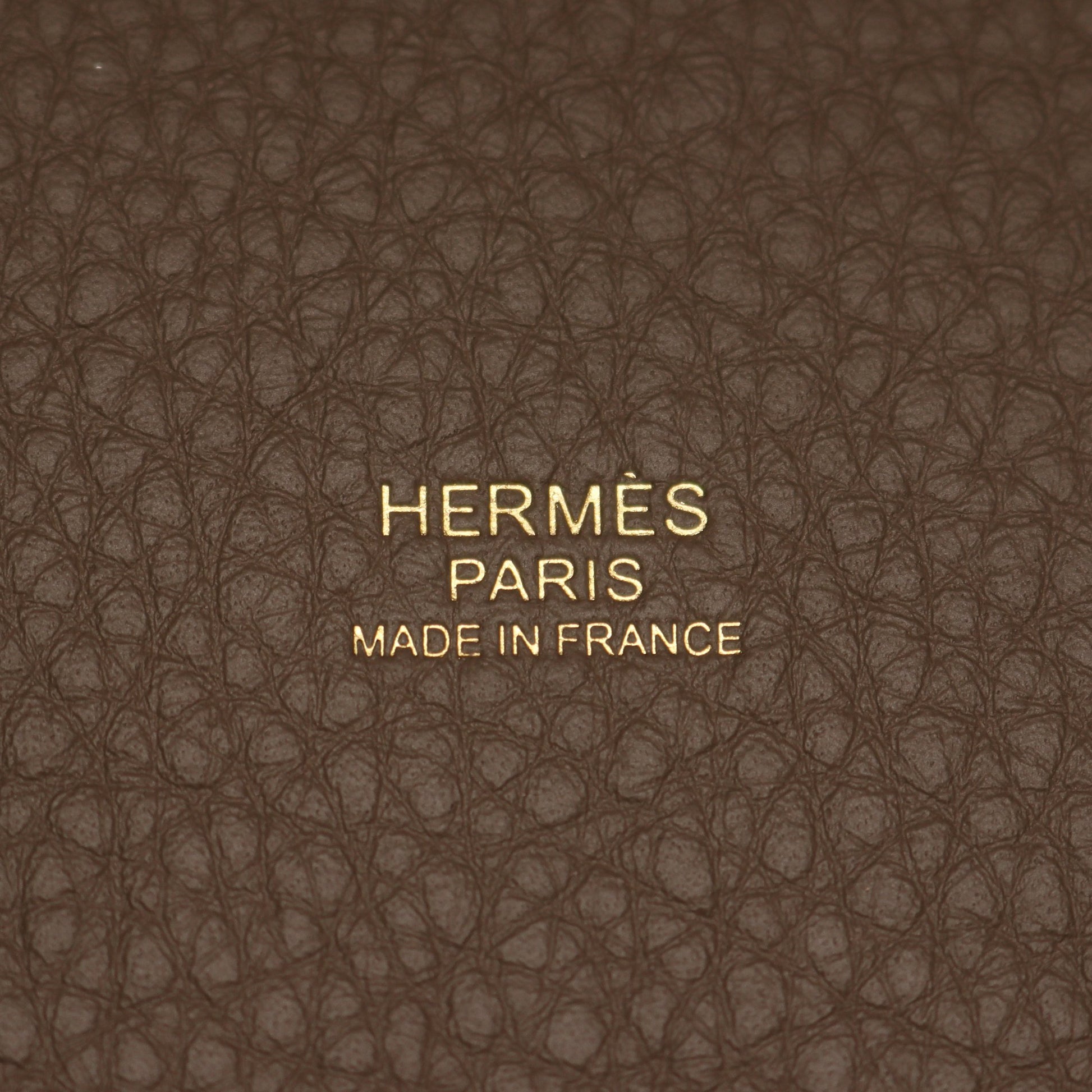 ピコタンロックPM エトゥープ ハンドバッグ トリヨンクレマンス グレーブラウン ゴールド金具 K刻印 エルメス バッグ HERMES