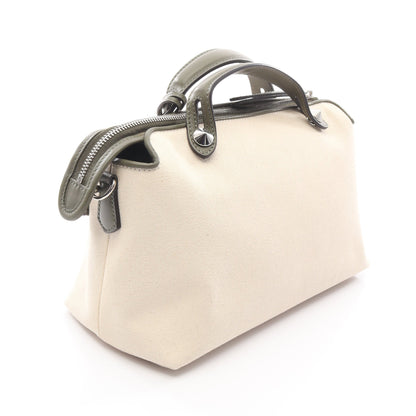 BY THE WAY MEDIUM バイザウェイ ミディアム ハンドバッグ キャンバス レザー アイボリー カーキグリーン 2WAY フェンディ バッグ FENDI