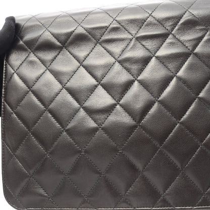 マトラッセ チェーンショルダーバッグ ラムスキン ブラック ゴールド金具 プッシュロック シャネル バッグ CHANEL