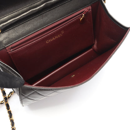 マトラッセ チェーンショルダーバッグ ラムスキン ブラック ゴールド金具 プッシュロック シャネル バッグ CHANEL