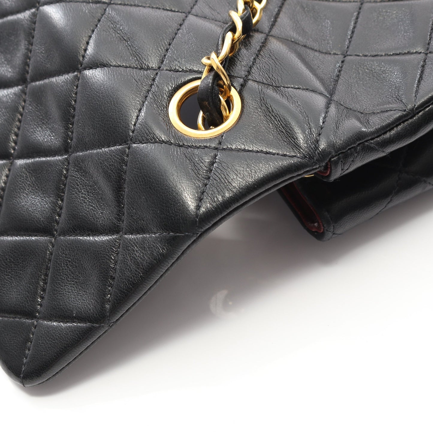 ミニマトラッセ20 チェーンショルダーバッグ ラムスキン ブラック ゴールド金具 ヴィンテージ シャネル バッグ CHANEL