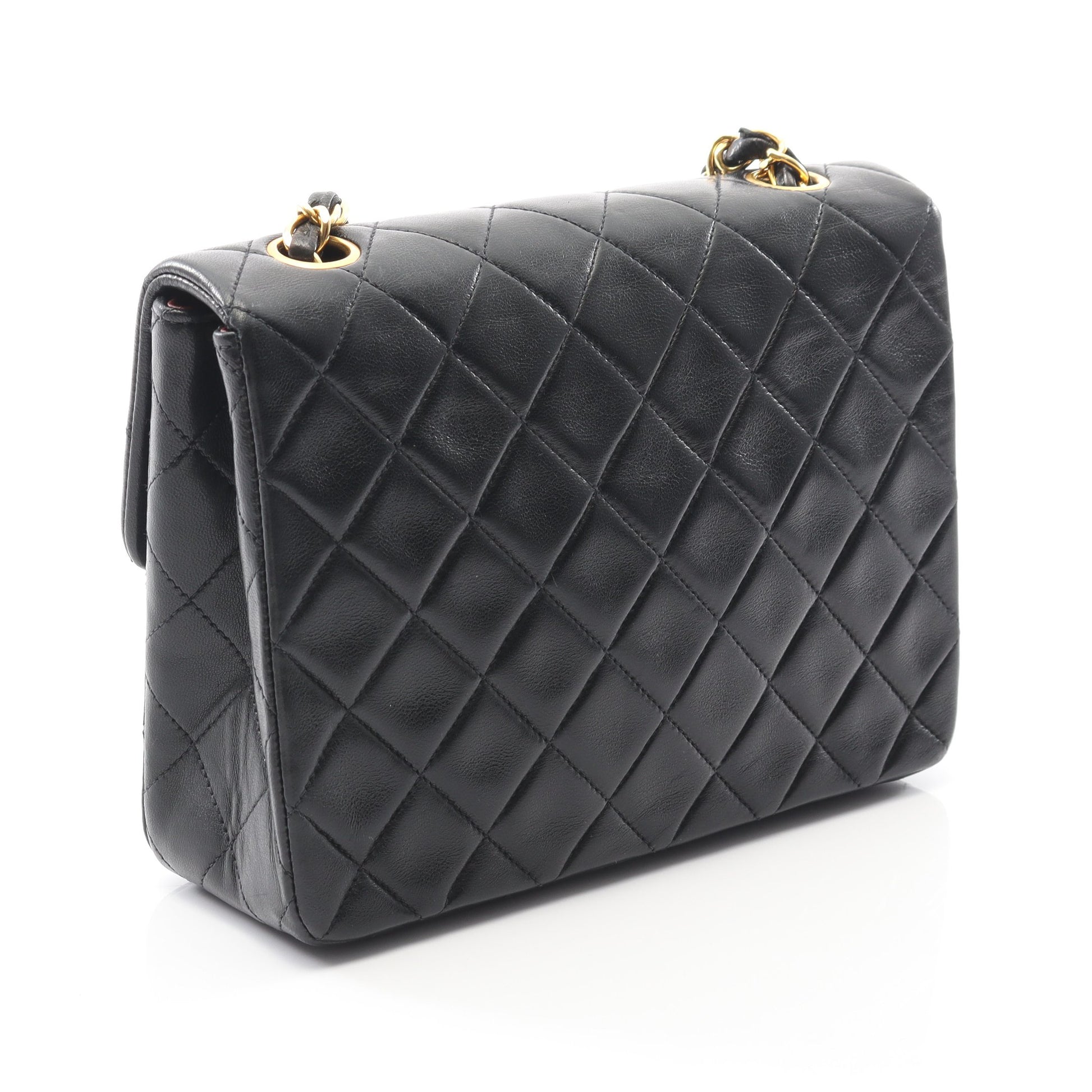ミニマトラッセ20 チェーンショルダーバッグ ラムスキン ブラック ゴールド金具 ヴィンテージ シャネル バッグ CHANEL