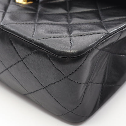 ミニマトラッセ20 チェーンショルダーバッグ ラムスキン ブラック ゴールド金具 ヴィンテージ シャネル バッグ CHANEL