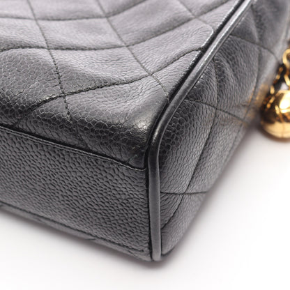 マトラッセ チェーンショルダーバッグ キャビアスキン ブラック ゴールド金具 シャネル バッグ CHANEL