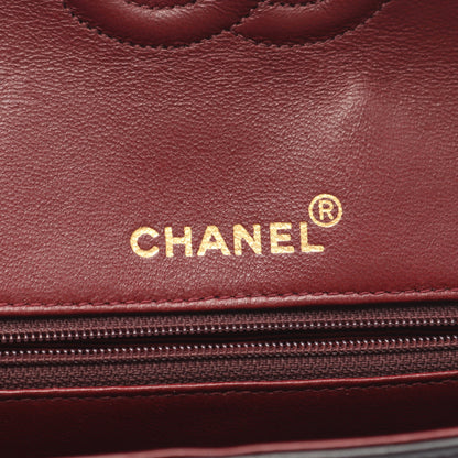 マトラッセ ダブルフラップ Wチェーンショルダーバッグ ラムスキン ブラック ゴールド金具 シャネル バッグ CHANEL