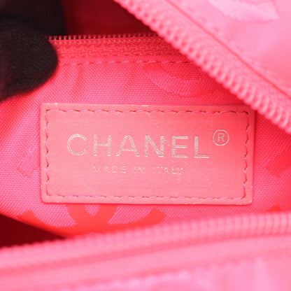 カンボンライン ミディアム ハンドバッグ トートバッグ レザー ブラック シルバー金具 シャネル バッグ CHANEL