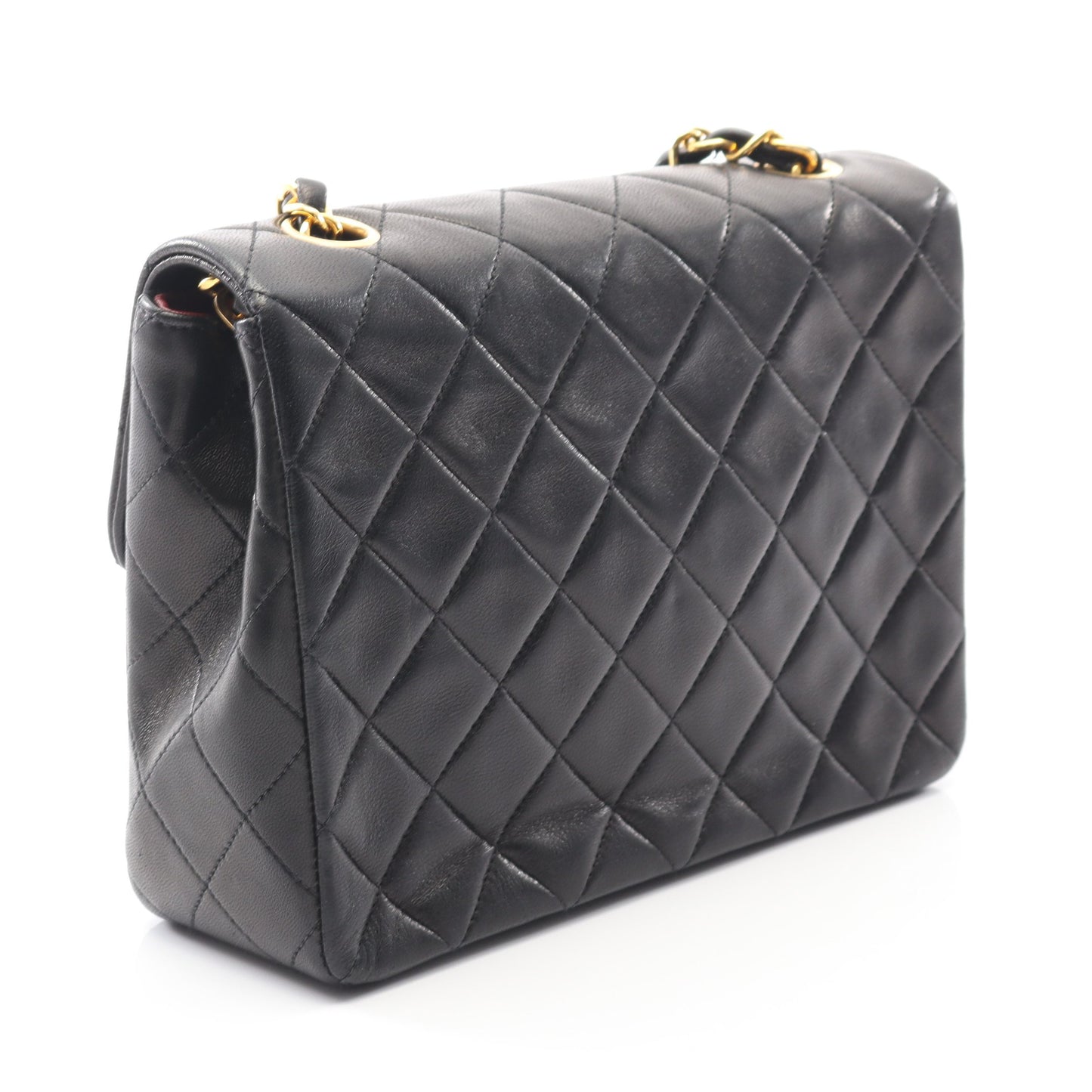 ミニマトラッセ20 チェーンショルダーバッグ ラムスキン ブラック ゴールド金具 ヴィンテージ シャネル バッグ CHANEL