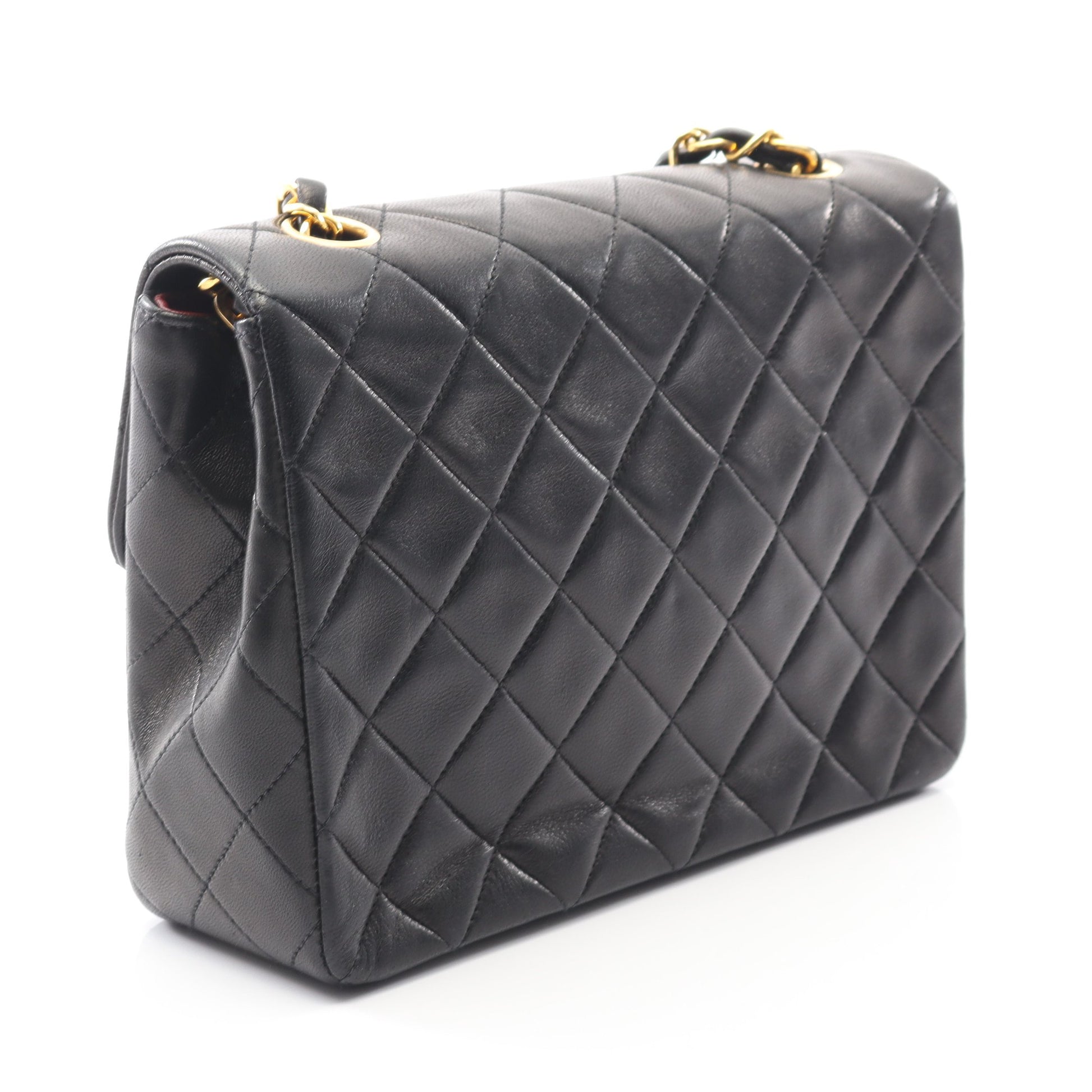ミニマトラッセ20 チェーンショルダーバッグ ラムスキン ブラック ゴールド金具 ヴィンテージ シャネル バッグ CHANEL