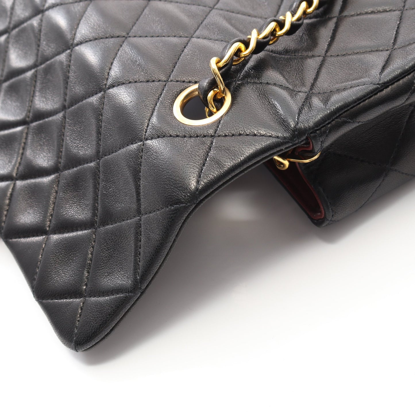 ミニマトラッセ20 チェーンショルダーバッグ ラムスキン ブラック ゴールド金具 ヴィンテージ シャネル バッグ CHANEL