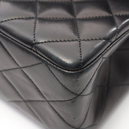 マトラッセ Wフラップ Wチェーンショルダーバッグ ラムスキン ブラック ゴールド金具 シャネル バッグ CHANEL