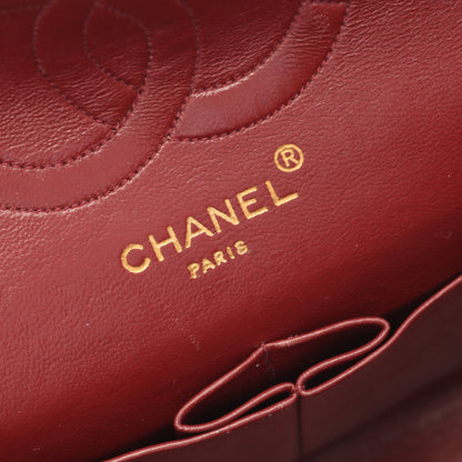 マトラッセ Wフラップ Wチェーンショルダーバッグ ラムスキン ブラック ゴールド金具 シャネル バッグ CHANEL