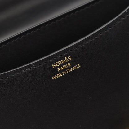 コンスタンス3 ミニ ショルダーバッグ ボックスカーフ ブラック ゴールド金具 Y刻印 エルメス バッグ HERMES