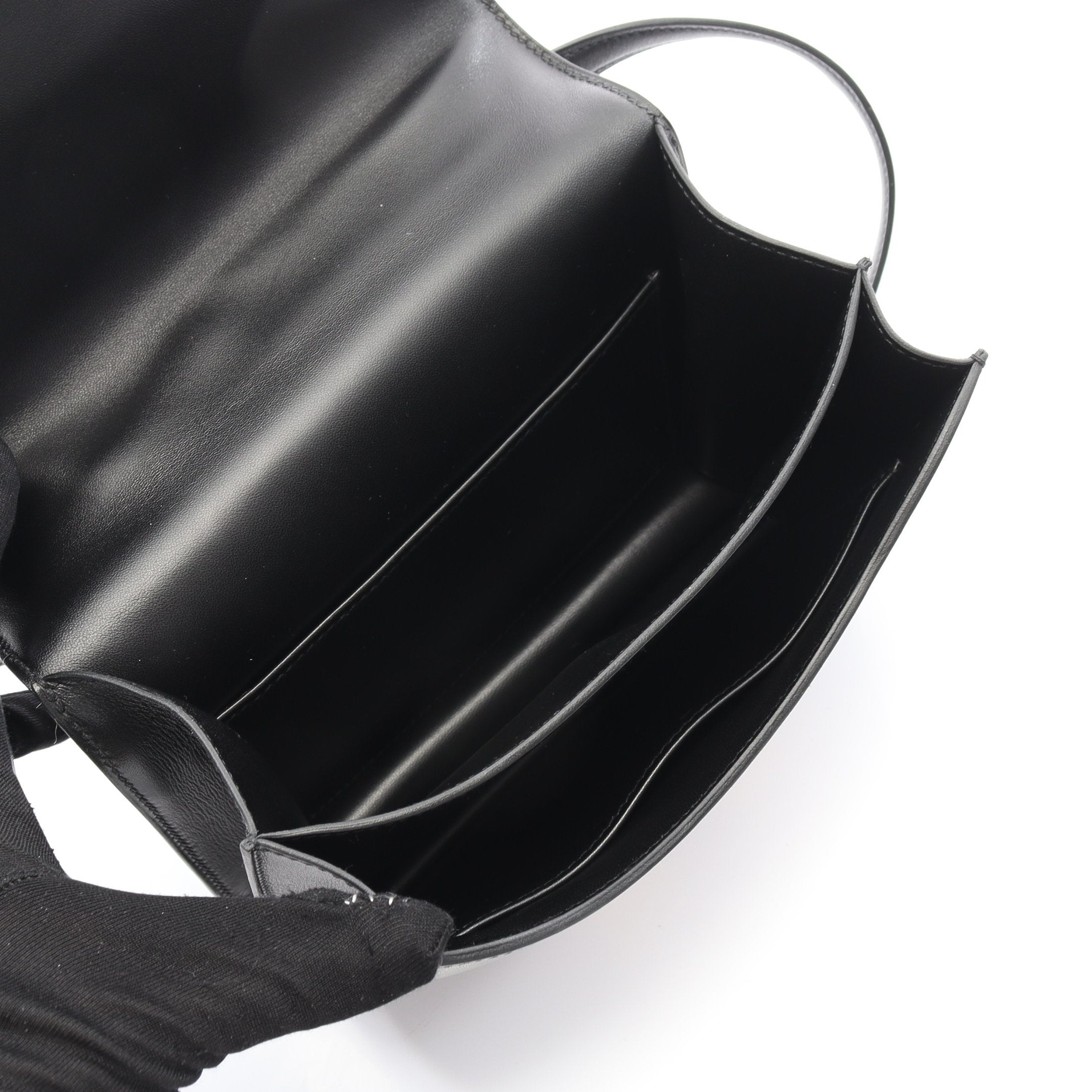 コンスタンス3 ミニ ショルダーバッグ ボックスカーフ ブラック