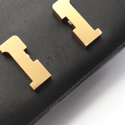 コンスタンス3 ミニ ショルダーバッグ ボックスカーフ ブラック ゴールド金具 Y刻印 エルメス バッグ HERMES