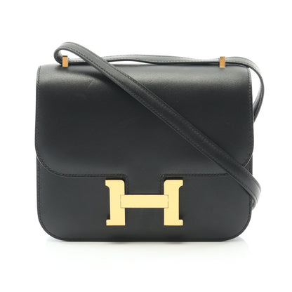 コンスタンス3 ミニ ショルダーバッグ ボックスカーフ ブラック ゴールド金具 Y刻印 エルメス バッグ HERMES