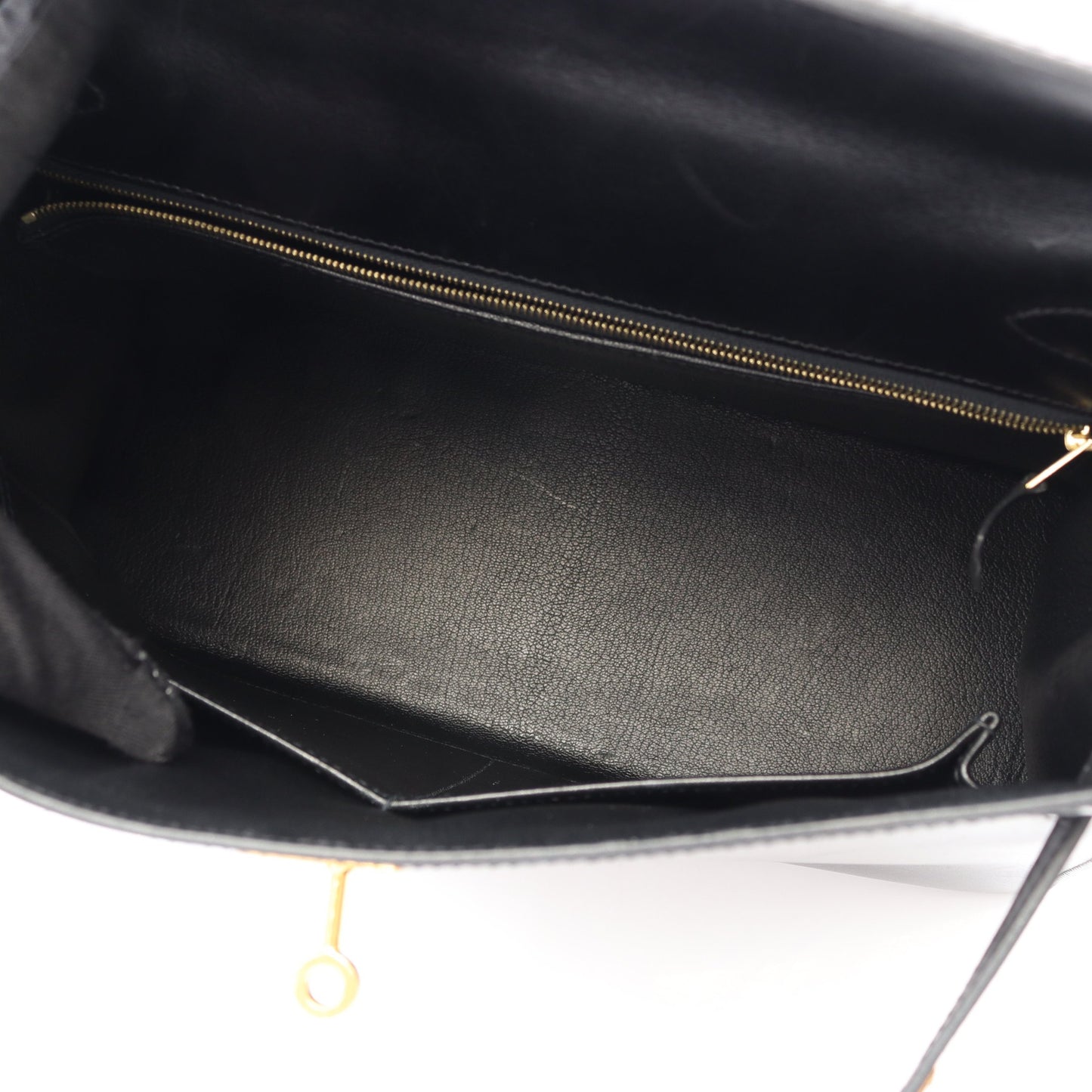 ケリー32 ハンドバッグ ボックスカーフ ブラック ゴールド金具 外縫い 2WAY □L刻印 エルメス バッグ HERMES