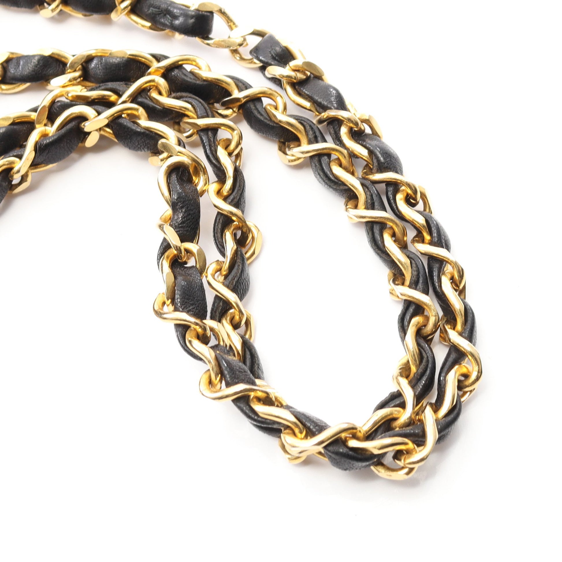 マトラッセ Wフラップ Wチェーンショルダーバッグ ラムスキン ブラック ゴールド金具 ヴィンテージ シャネル バッグ CHANEL