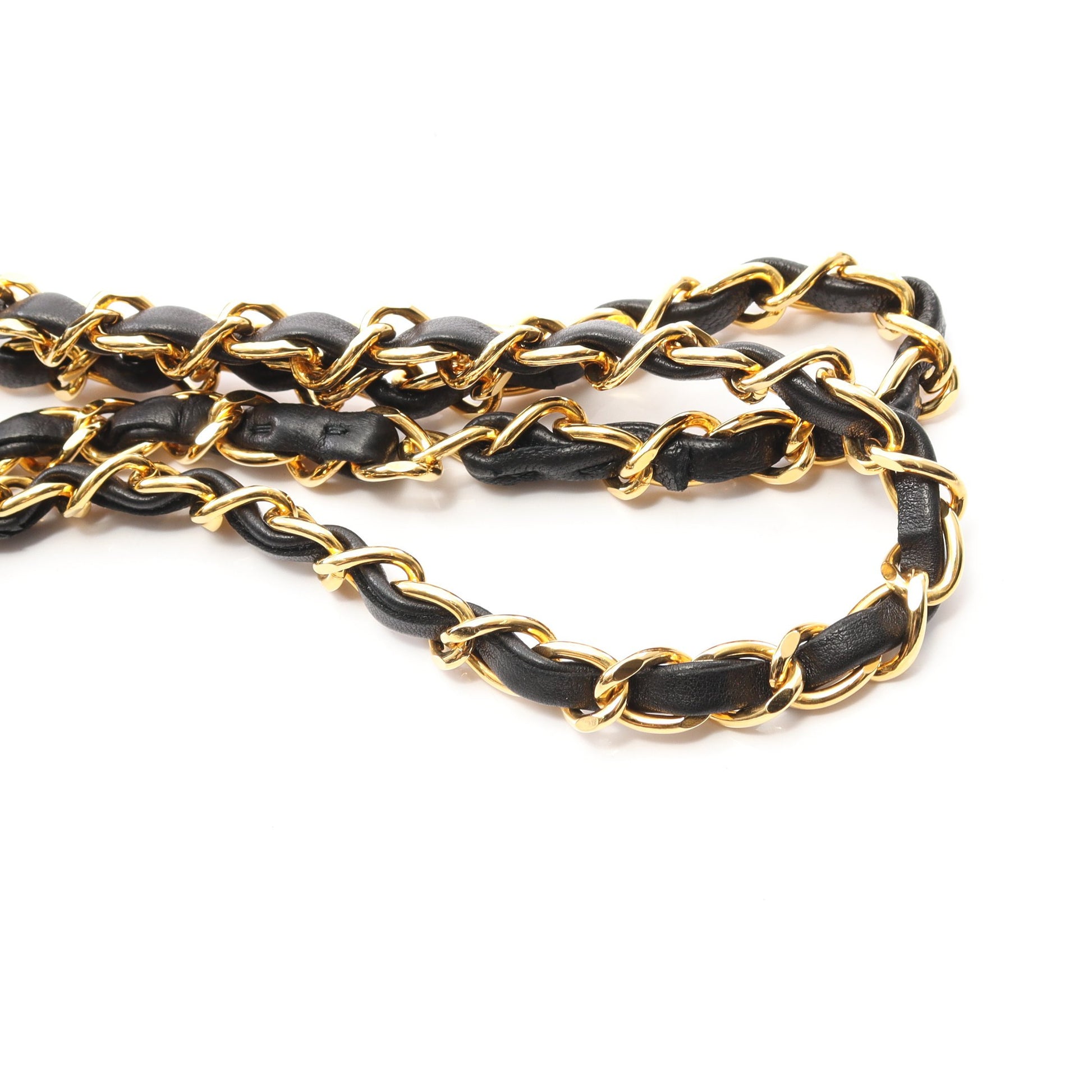 マトラッセ Wフラップ Wチェーンショルダーバッグ ラムスキン ブラック ゴールド金具 ヴィンテージ シャネル バッグ CHANEL