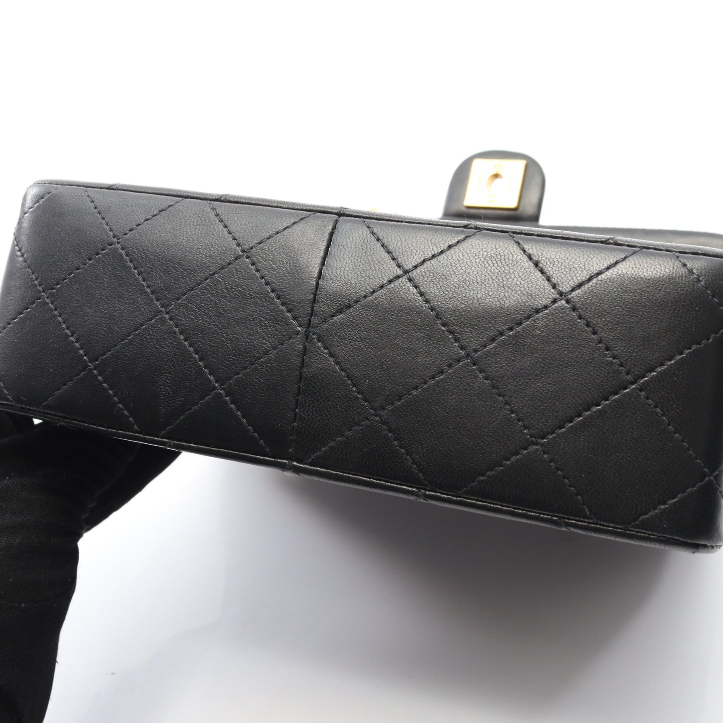 ミニマトラッセ20 チェーンショルダーバッグ ラムスキン ブラック ゴールド金具 ヴィンテージ シャネル バッグ CHANEL