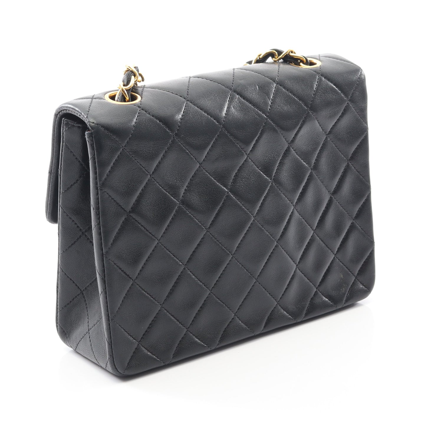 ミニマトラッセ20 チェーンショルダーバッグ ラムスキン ブラック ゴールド金具 ヴィンテージ シャネル バッグ CHANEL