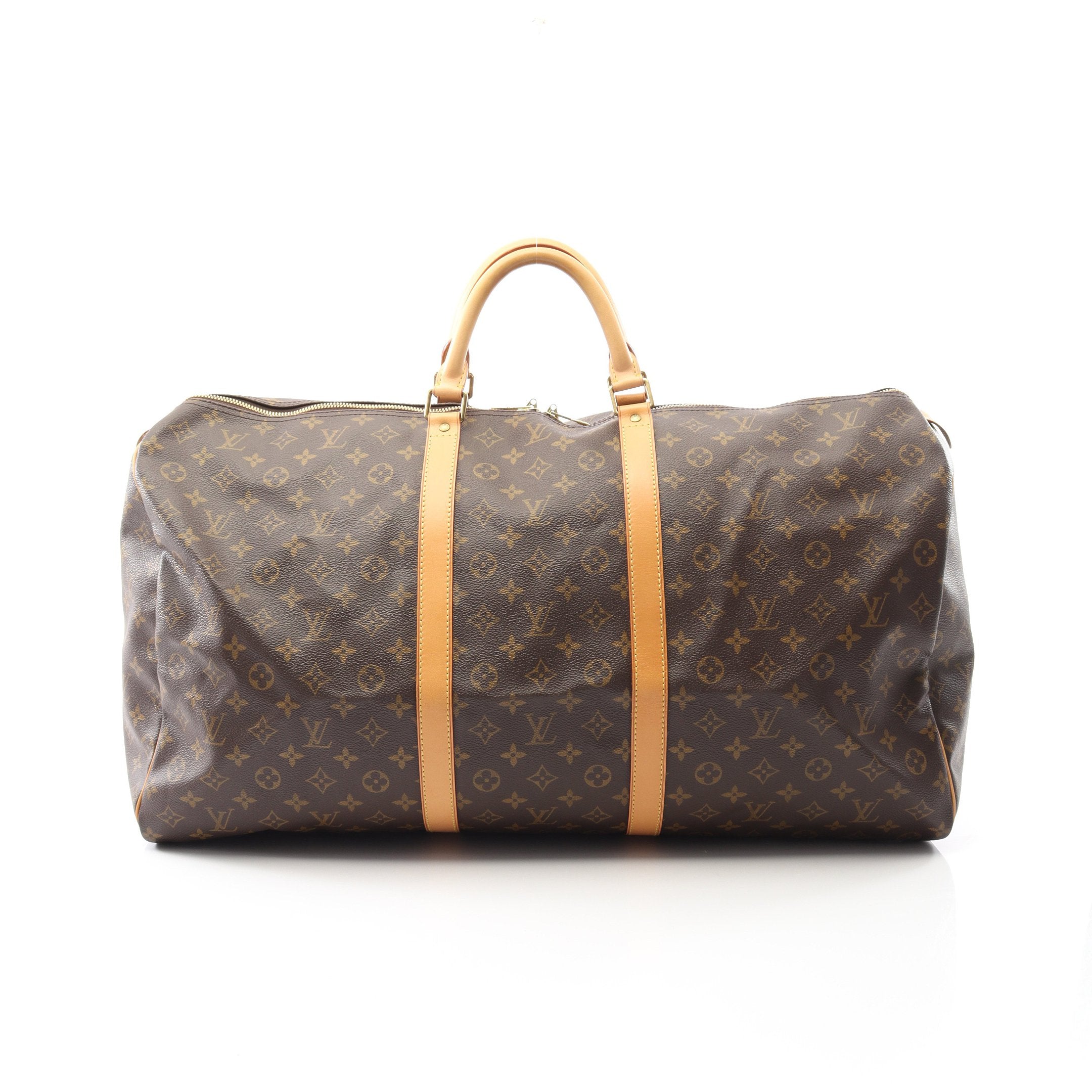 LOUIS VUITTON ルイヴィトン キーポル60 ボストンバッグ ブラウン キーポル60 モノグラム ボストンバッグ PVC レザー ブラウン ルイ