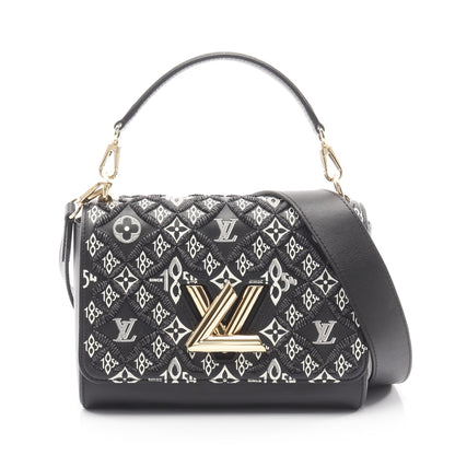 ツイストMM Since1854 ハンドバッグ レザー コットン ブラック ホワイト グレー 2WAY ルイヴィトン バッグ LOUIS VUITTON