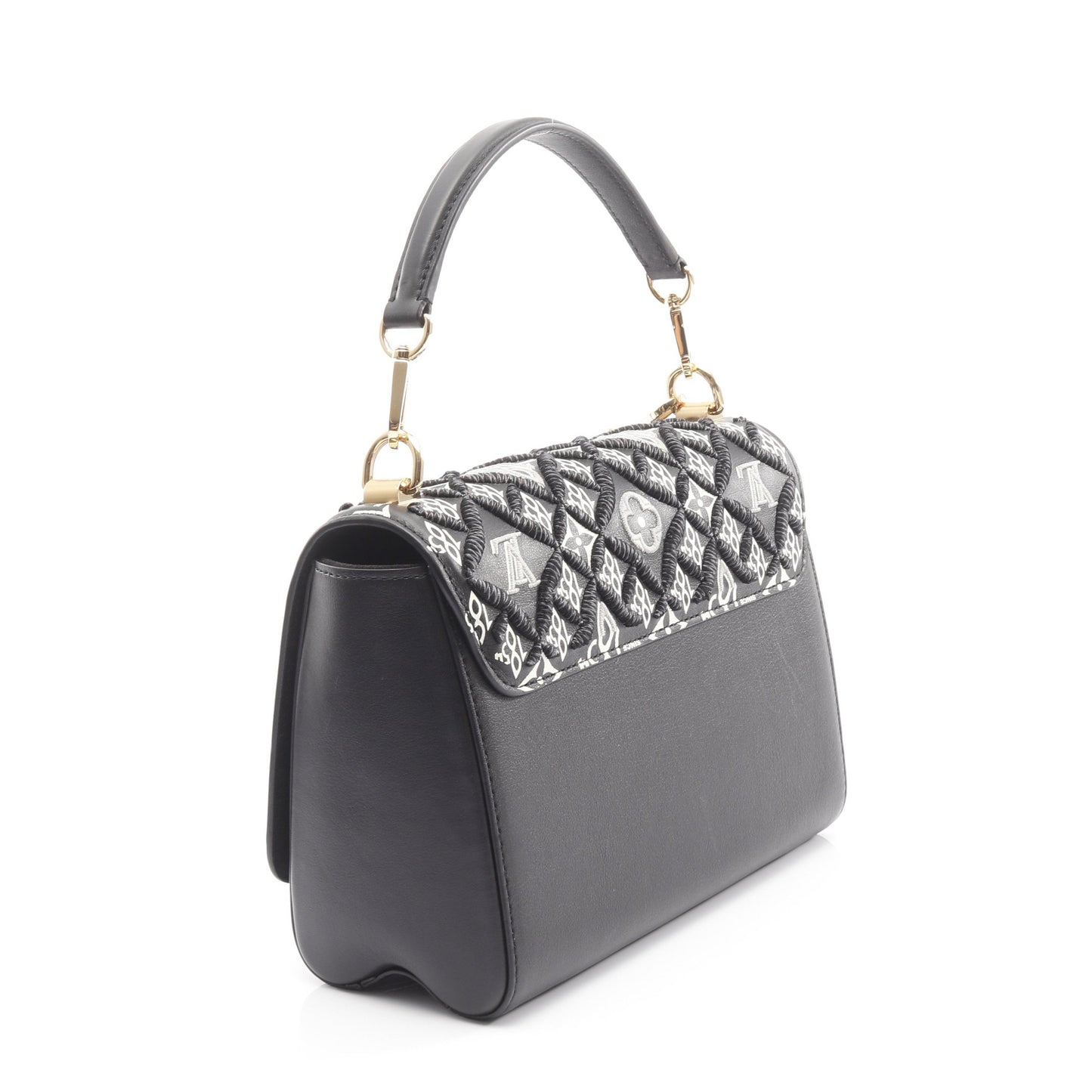 ツイストMM Since1854 ハンドバッグ レザー コットン ブラック ホワイト グレー 2WAY ルイヴィトン バッグ LOUIS VUITTON