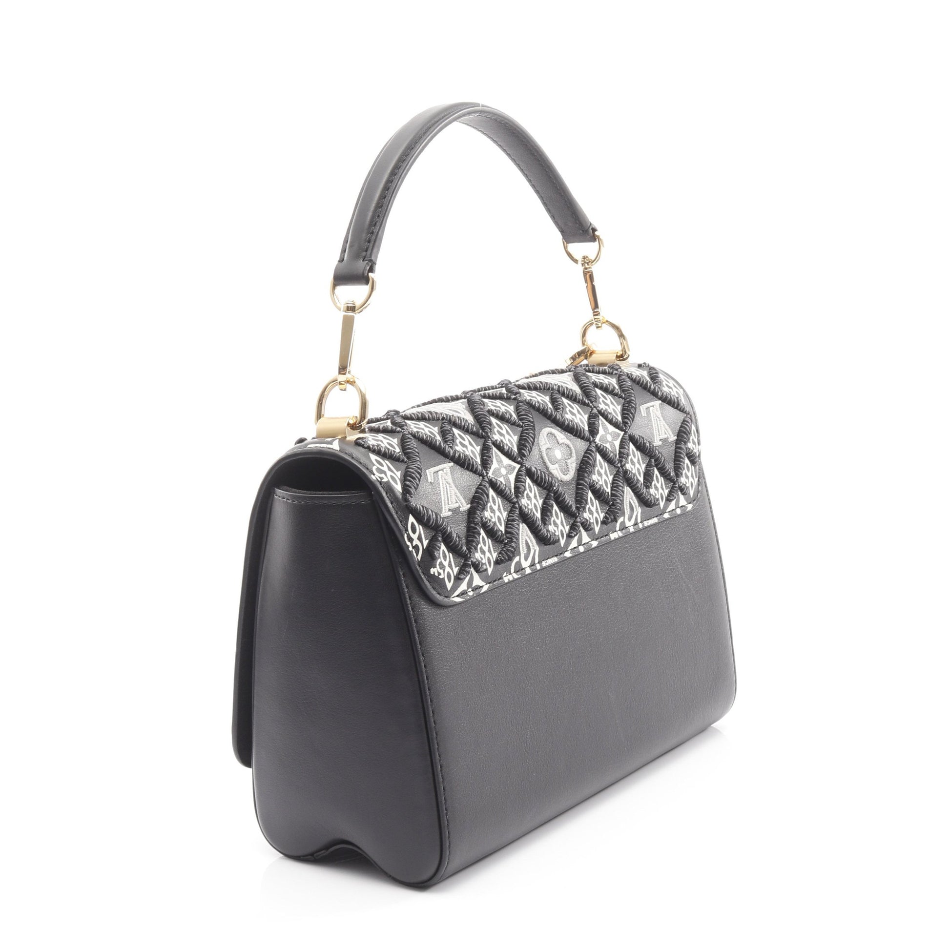 ツイストMM Since1854 ハンドバッグ レザー コットン ブラック ホワイト グレー 2WAY ルイヴィトン バッグ LOUIS VUITTON