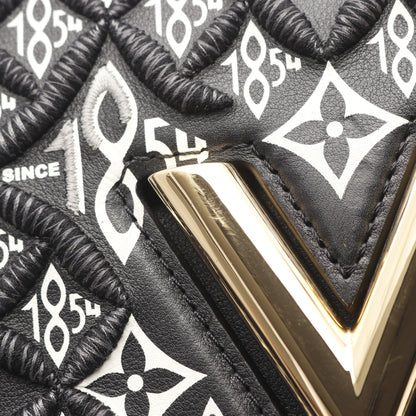 ツイストMM Since1854 ハンドバッグ レザー コットン ブラック ホワイト グレー 2WAY ルイヴィトン バッグ LOUIS VUITTON