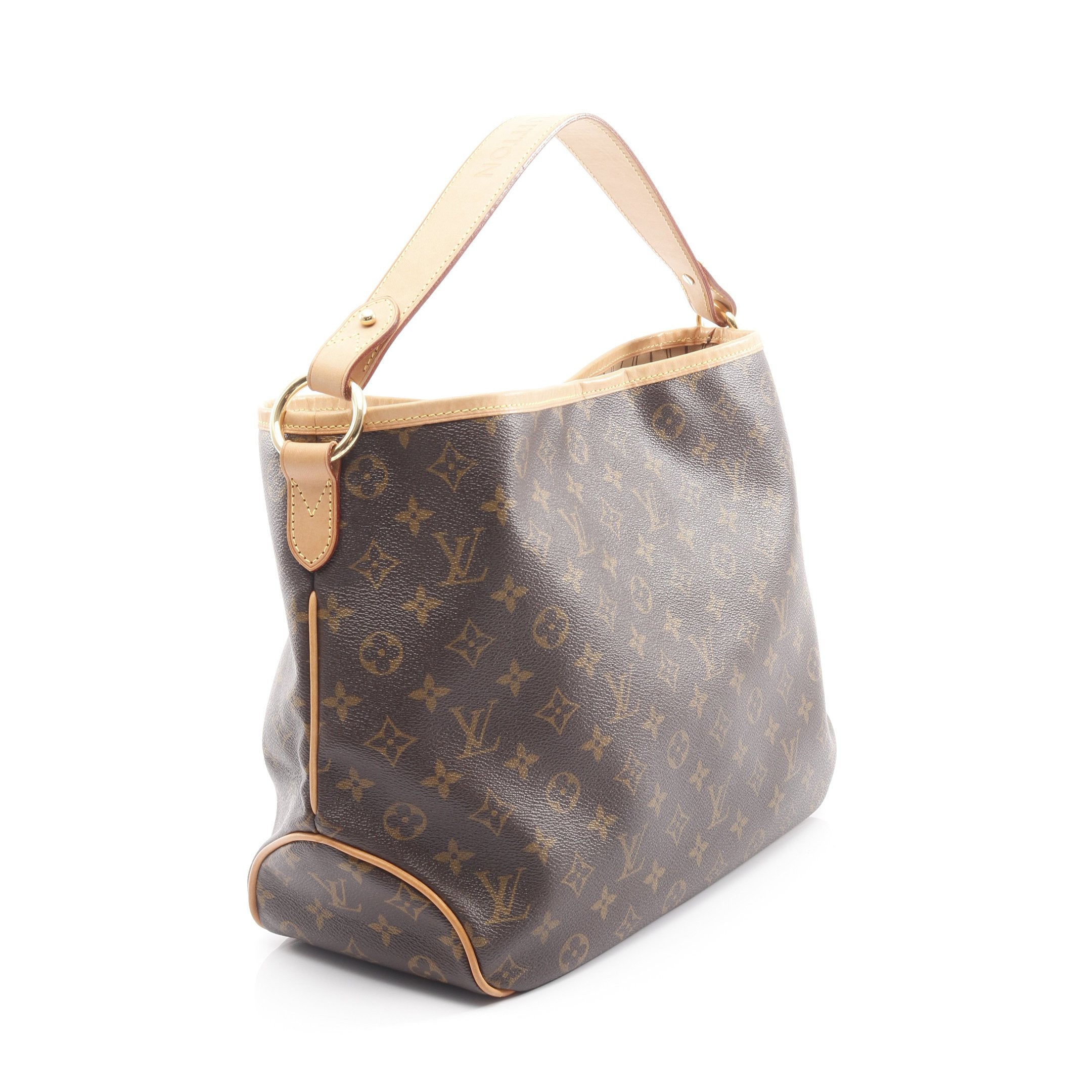 LOUIS VUITTON ルイヴィトン モノグラム ディライトフルPM ハンドバッグ トートバッグ ワンショルダーバッグ ブラウン レザー×PVC M40352 ゴールド金具 ディライトフルPM モノグラム ワンショルダーバッグ PVC レザー