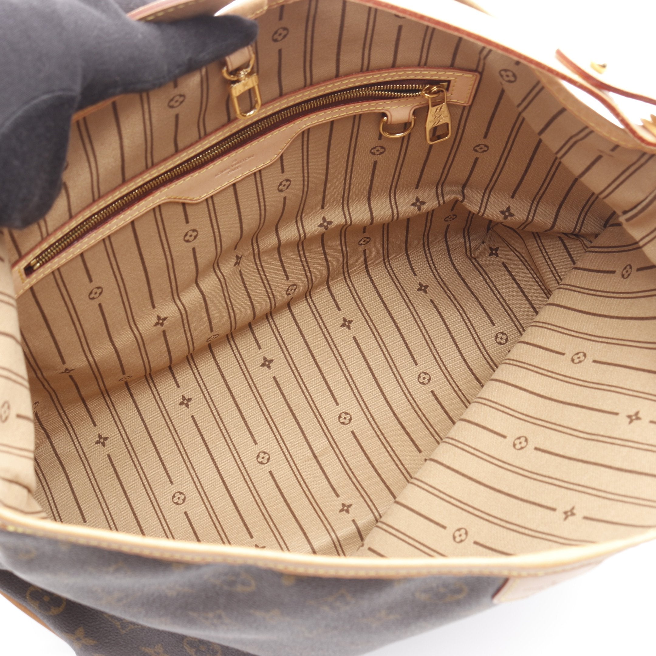 LOUIS VUITTON ルイヴィトン モノグラム ディライトフルPM ハンドバッグ トートバッグ ワンショルダーバッグ ブラウン レザー×PVC M40352 ゴールド金具 ディライトフルPM モノグラム ワンショルダーバッグ PVC レザー