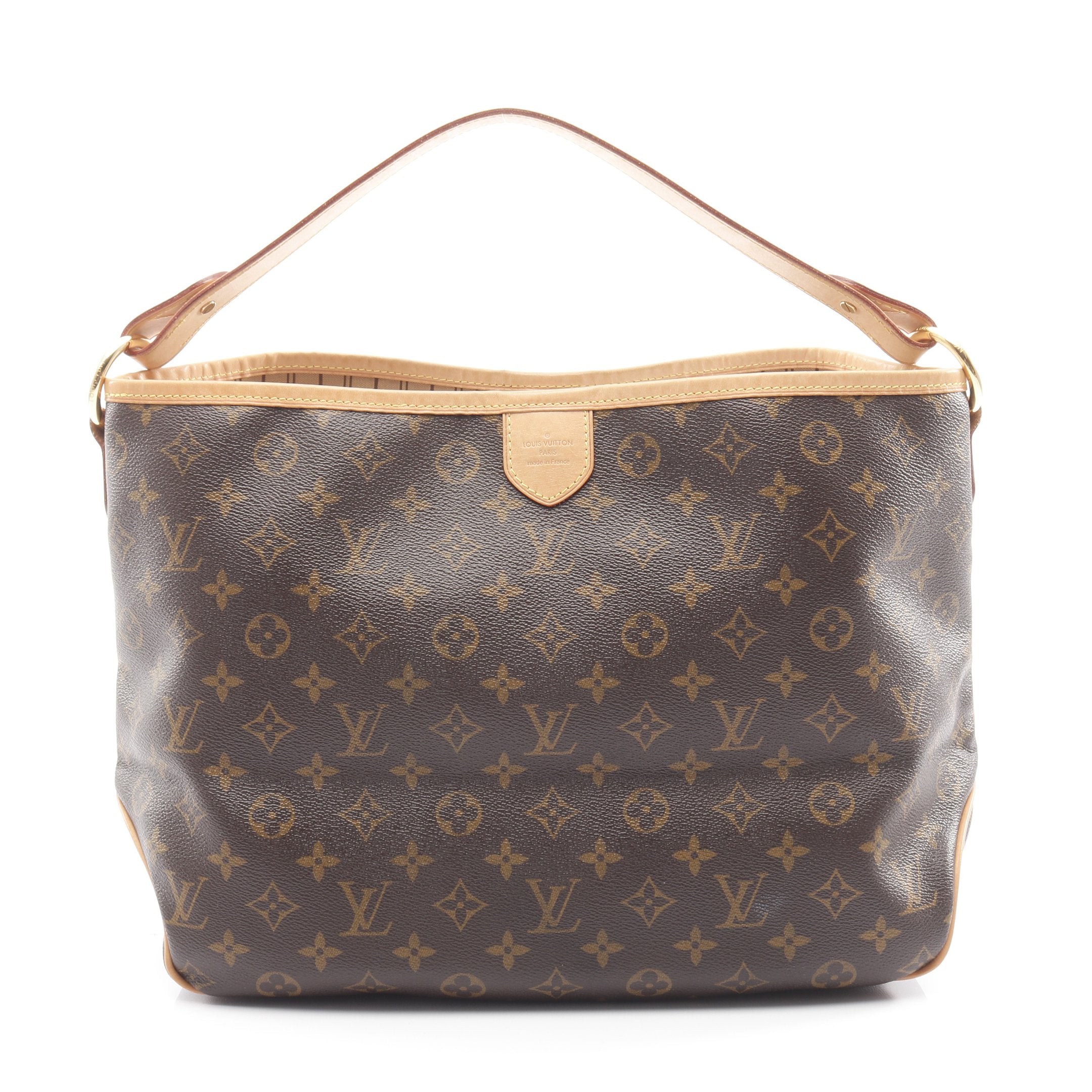 LOUIS VUITTON ルイヴィトン モノグラム ディライトフルPM ハンドバッグ トートバッグ ワンショルダーバッグ ブラウン レザー×PVC M40352 ゴールド金具 ディライトフルPM モノグラム ワンショルダーバッグ PVC レザー