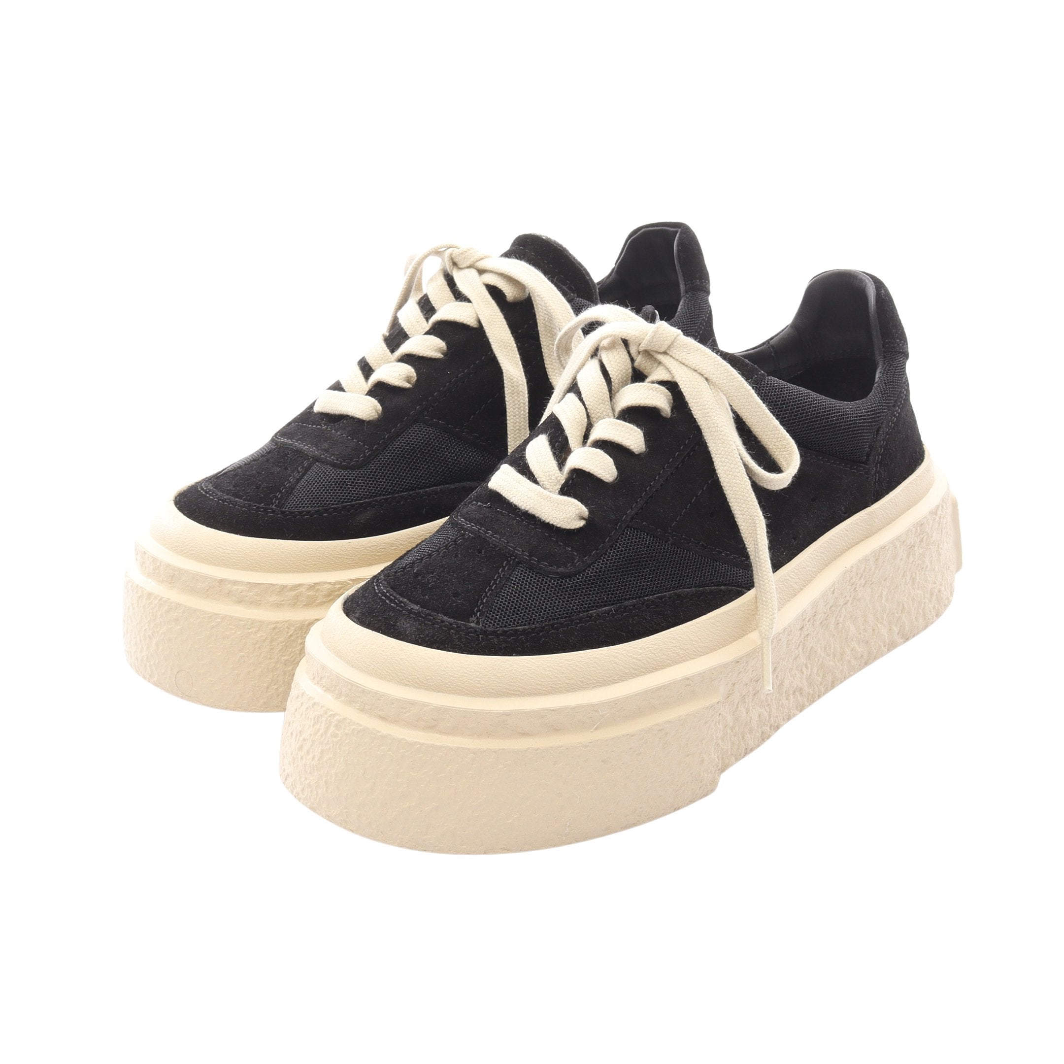 チャンキーガンベッタ スニーカー スエード ファブリック ブラック