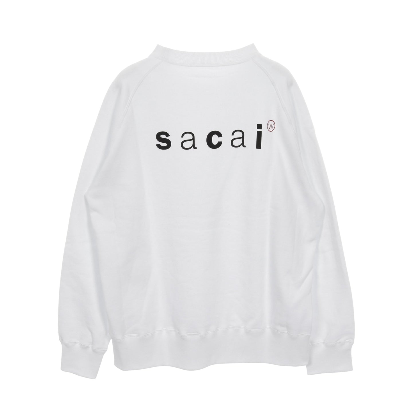 sacai × WTAPS トレーナー スウェットシャツ バックロゴ コットン ホワイト サカイ トップス sacai
