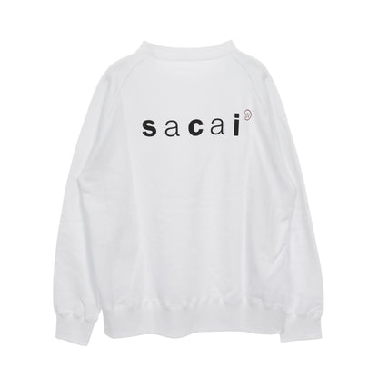 sacai × WTAPS トレーナー スウェットシャツ バックロゴ コットン ホワイト サカイ トップス sacai