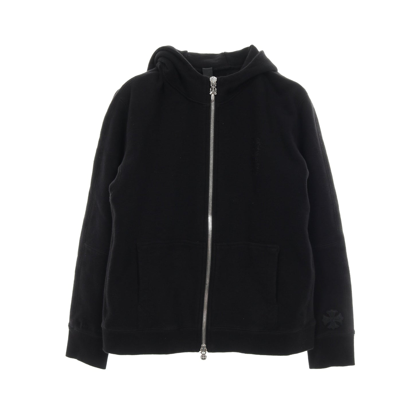 Y NOT CHパッチ ダガージップ ジップアップパーカー コットン ブラック クロムハーツ トップス Chrome Hearts