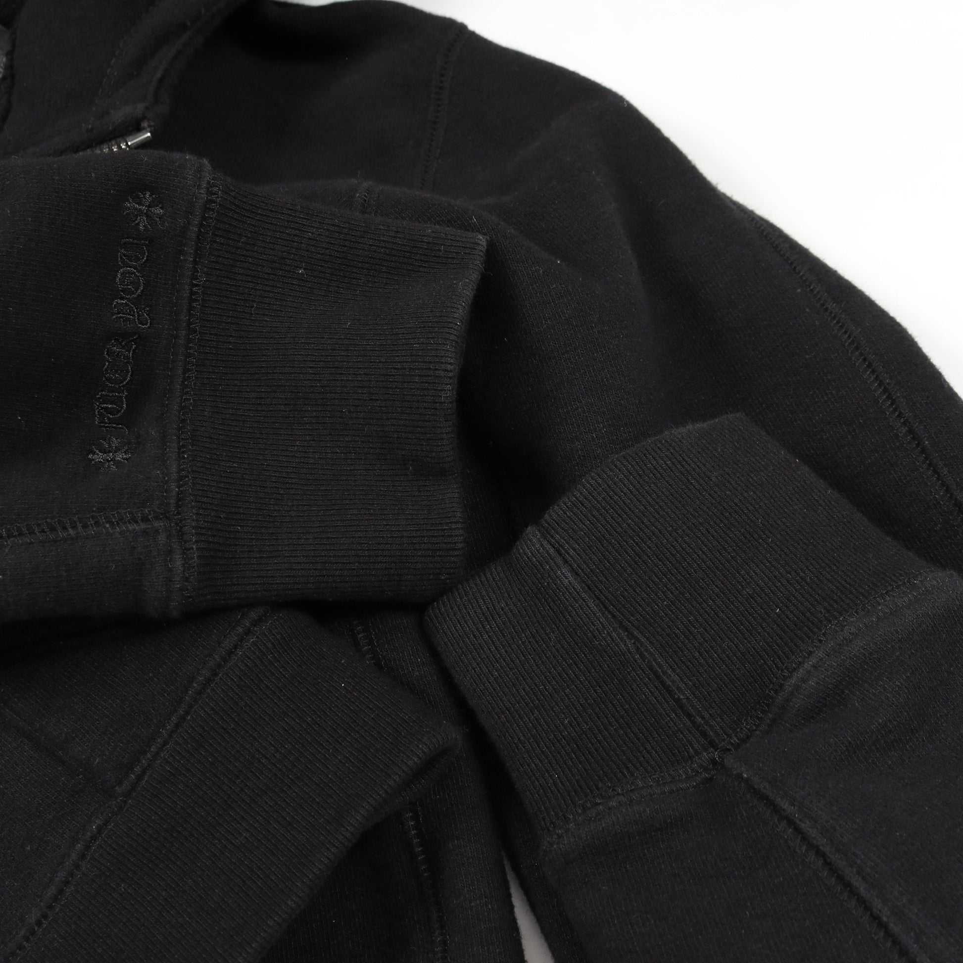 Y NOT CHパッチ ダガージップ ジップアップパーカー コットン ブラック クロムハーツ トップス Chrome Hearts