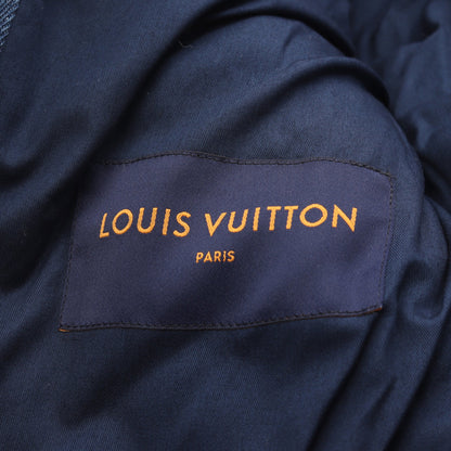 モノグラム パテッドデニムブルゾン ジャケット コットン ブルー 中綿 ルイヴィトン アウター LOUIS VUITTON