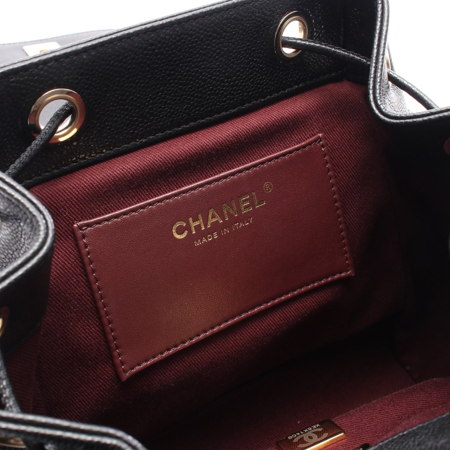 マトラッセ バックパック ミニリュック キャビアスキン ブラック ゴールド金具 シャネル バッグ CHANEL