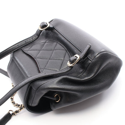 マトラッセ バックパック ミニリュック キャビアスキン ブラック ゴールド金具 シャネル バッグ CHANEL