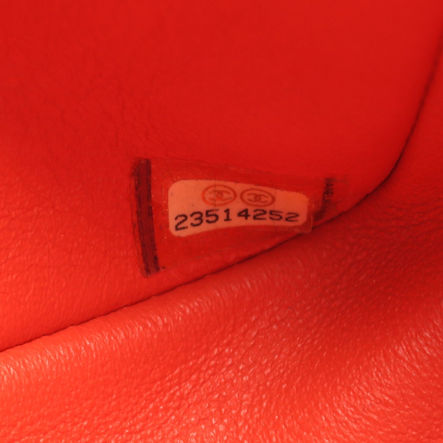 マトラッセ Wフラップ Wチェーンショルダーバッグ ラムスキン オレンジレッド ゴールド金具 シャネル バッグ CHANEL