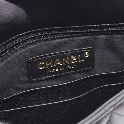 ココマーク チェーンショルダーバッグ ラムスキン ブラック ゴールド金具 シャネル バッグ CHANEL