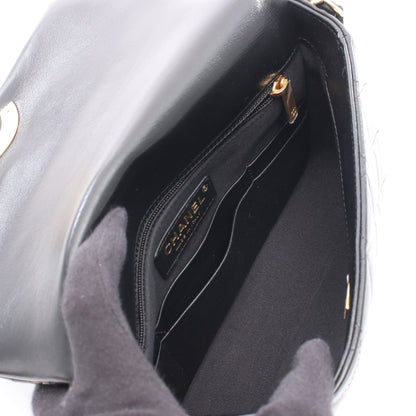 ココマーク チェーンショルダーバッグ ラムスキン ブラック ゴールド金具 シャネル バッグ CHANEL
