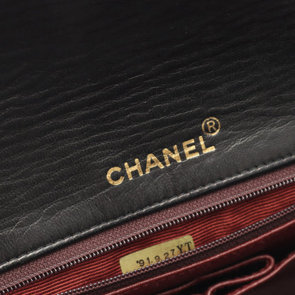 フルフラップ マトラッセ チェーンショルダーバッグ ラムスキン ブラック ゴールド金具 ヴィンテージ シャネル バッグ CHANEL
