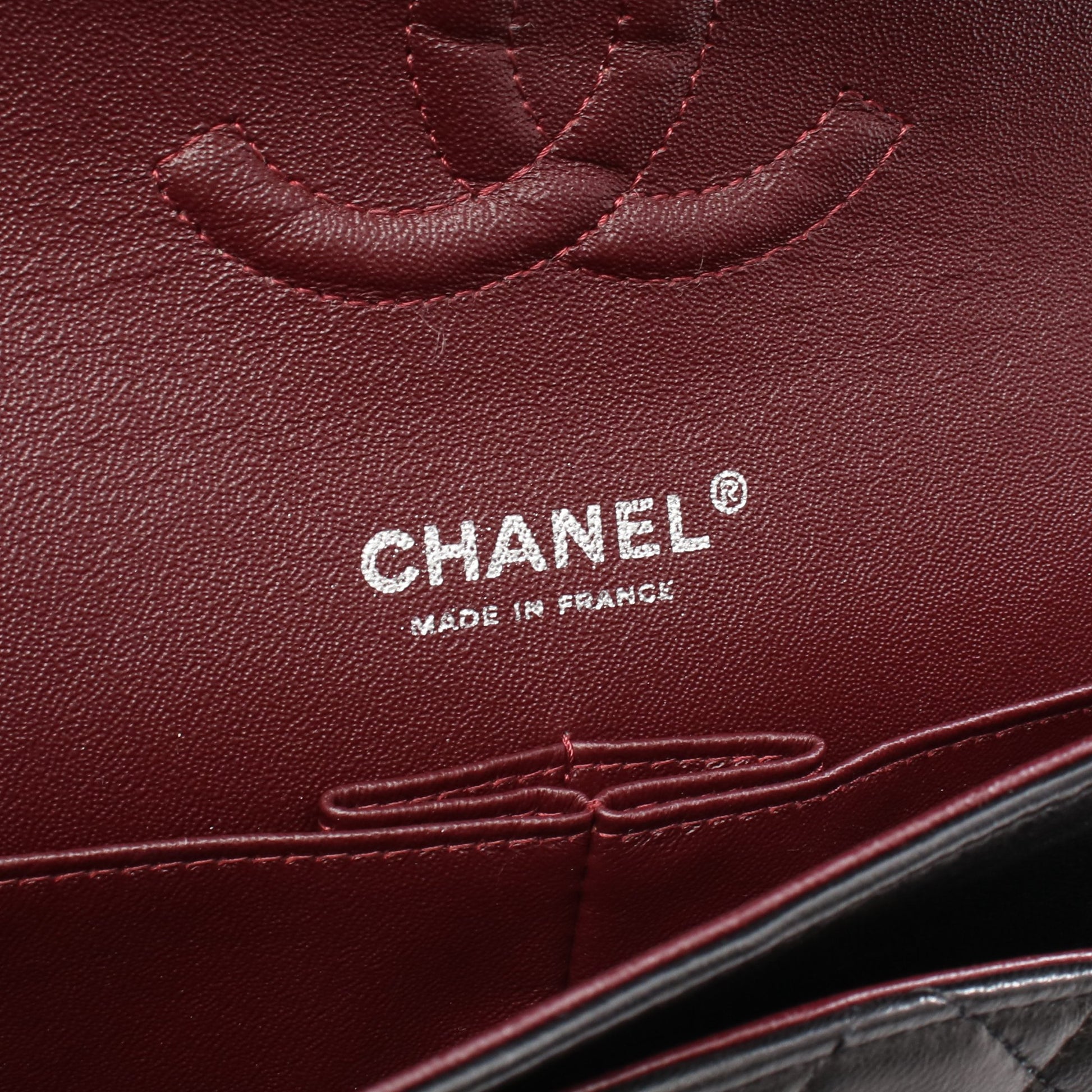 マトラッセ Wフラップ Wチェーンショルダーバッグ ラムスキン ブラック シルバー金具 シャネル バッグ CHANEL