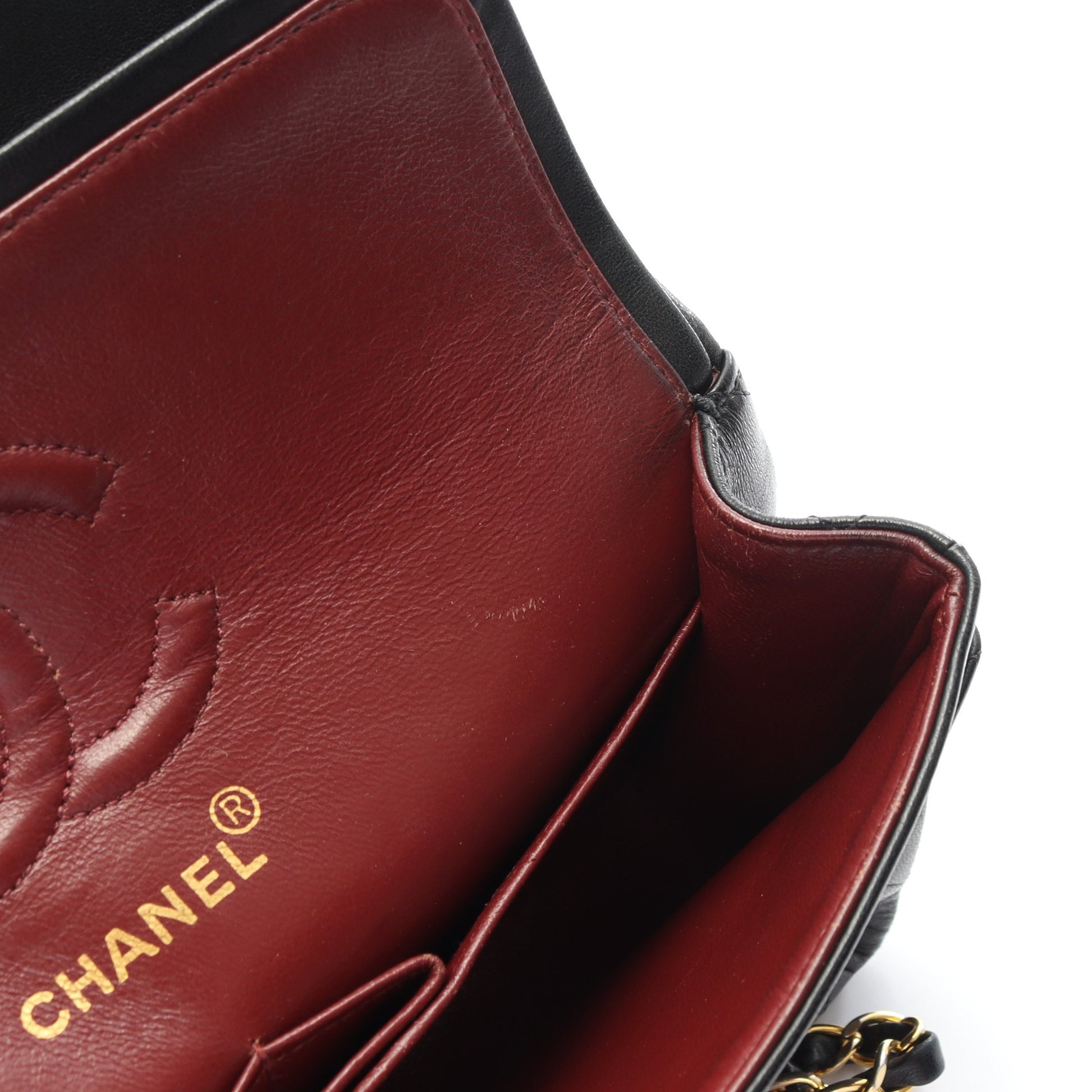 マトラッセ Wフラップ Wチェーンショルダーバッグ ラムスキン ブラック ゴールド金具 ヴィンテージ シャネル バッグ CHANEL